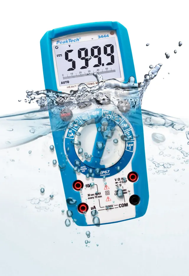 PeakTech® P 3444»  Digitalt multimeter TrueRMS 6000 tellinger, IP67 