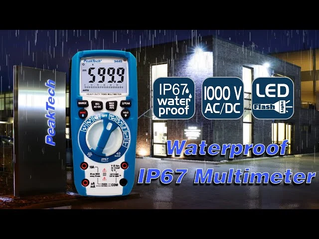 PeakTech® P 3445» Digitalt multimeter TrueRMS 6000 tellinger, IP67, BT 