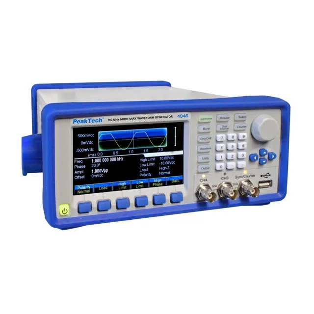 PeakTech® P 4046» 2-kanals vilkårlig bølgeformgenerator, 1 µHz -160 MHz 