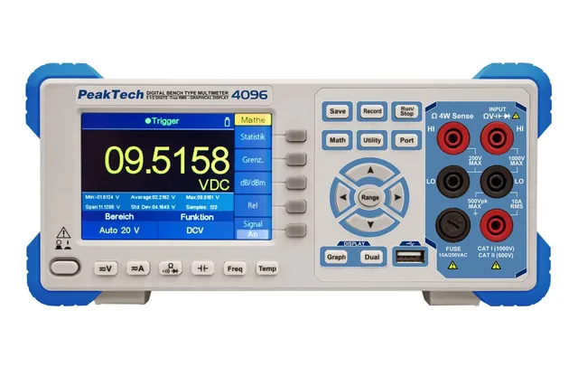 PeakTech® P 4096» Grafisk benkmultimeter 200 000 tellinger og TFT 