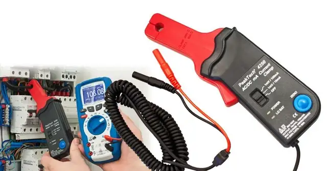 PeakTech® P 4250» Strømtangadapter 60 A AC/DC, med 4 mm plugger 