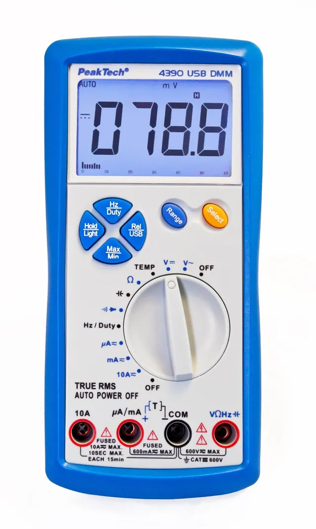 PeakTech® P 4390» Digitalt multimeter 6000 tellinger, True RMS 