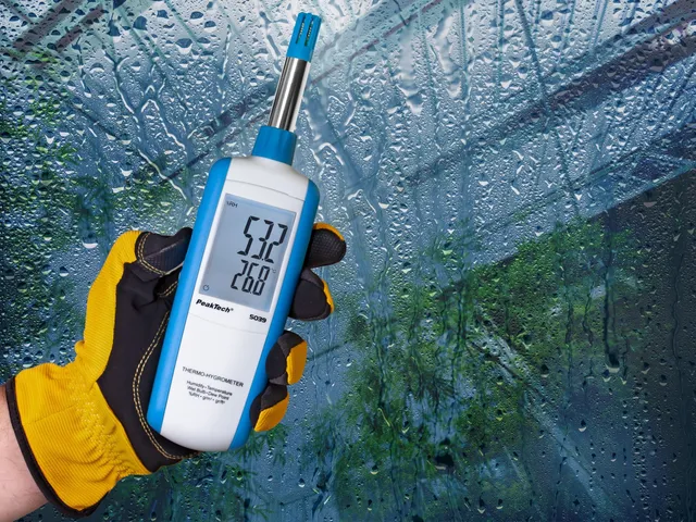 PeakTech® P 5039» Termo-hygrometer med duggpunkt og våtmåler 