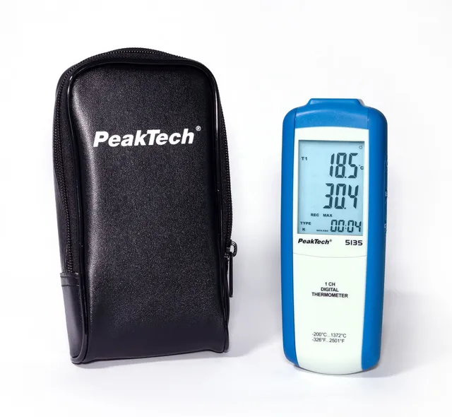 PeakTech® P 5135» Digitalt termometer 1 kanal, -200...+1372°C 