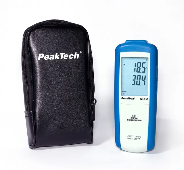 PeakTech® P 5140» Digitalt termometer 2 kanaler, -200...+1372°C 