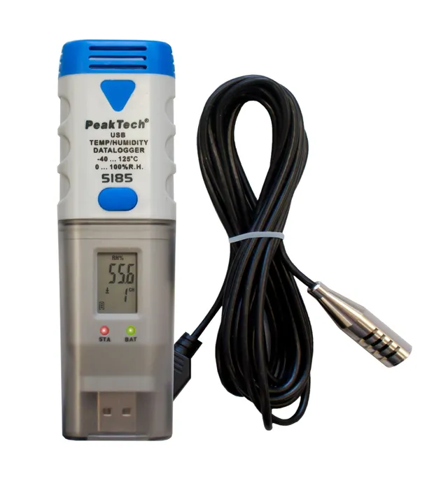 PeakTech® P 5185» USB-datalogger temperatur og fuktighet 