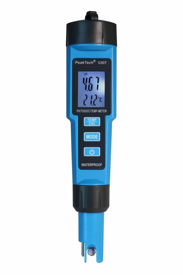 PeakTech® P 5307» 4-i-1 pH-måler for pH/EC/TDS/TEMP 