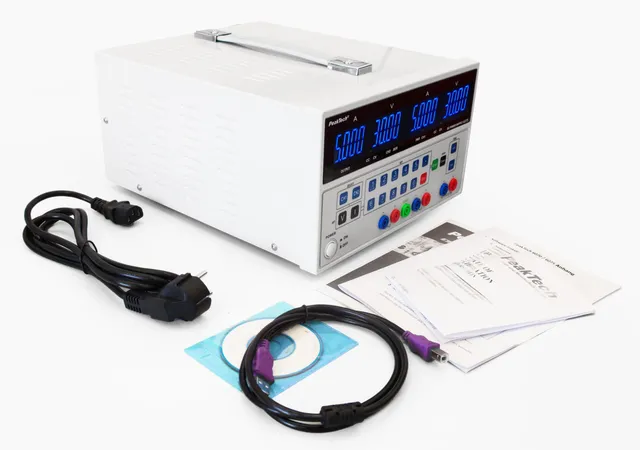 PeakTech® P 6075 Digital laboratoriestrømforsyning m/USB 