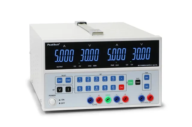 PeakTech® P 6075 Digital laboratoriestrømforsyning m/USB 