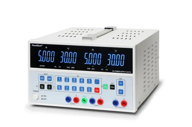 PeakTech® P 6075 Digital laboratoriestrømforsyning m/USB 
