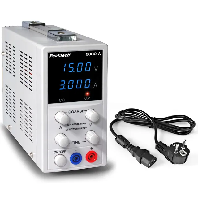 PeakTech® P 6080 A Digital laboratoriestrømforsyning 
