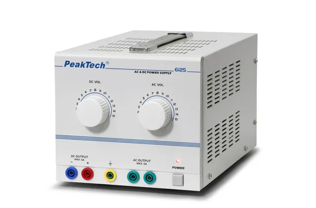 PeakTech® P 6125 AC/DC laboratoriestrømforsyning 