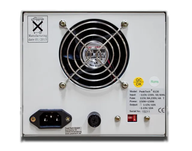 PeakTech® P 6130 AC/DC-laboratoriestrømforsyning 