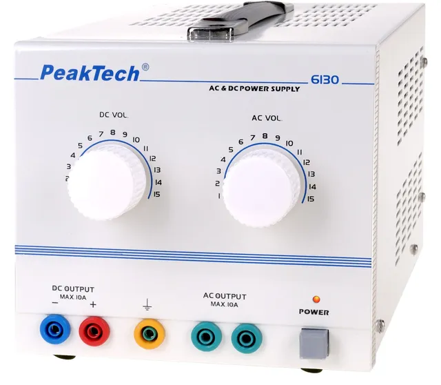 PeakTech® P 6130 AC/DC-laboratoriestrømforsyning 
