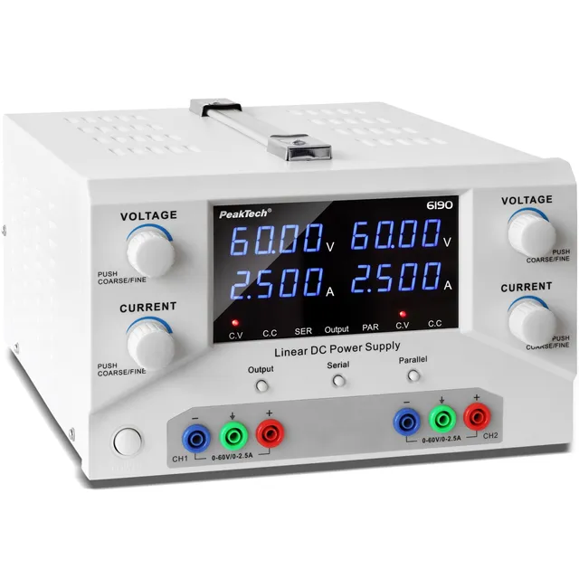 PeakTech® P 6190 Laboratoriestrømforsyning 