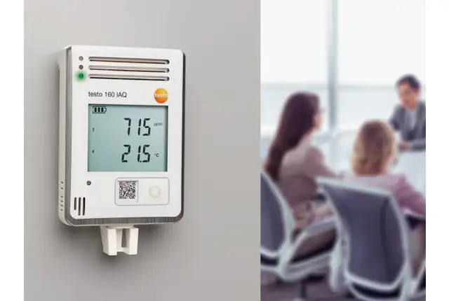 Testo 160 IAQ Datalogger m. sensor for temp/fukt/CO2/trykk 