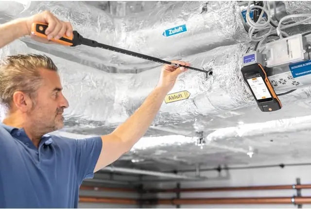 testo 400 air flow kit with hot wire probe 