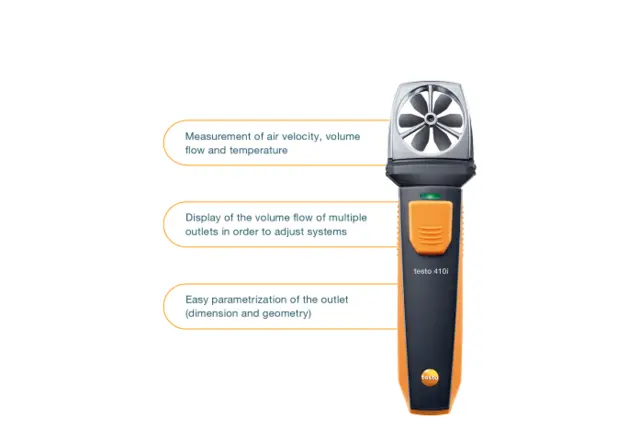 TESTO 410i VINGEHJULS ANAMOMETER FOR SMARTTELEFON 