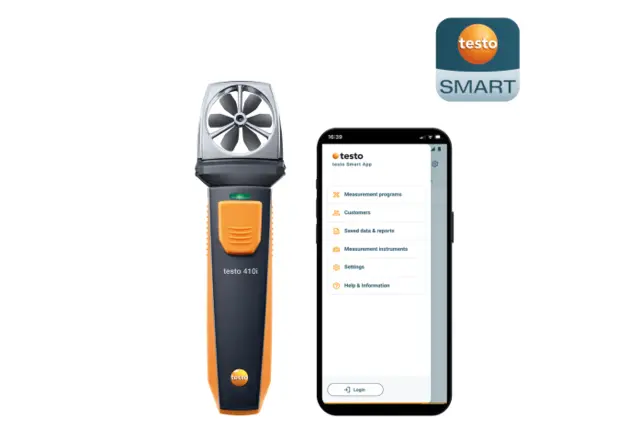 TESTO 410i VINGEHJULS ANAMOMETER FOR SMARTTELEFON 