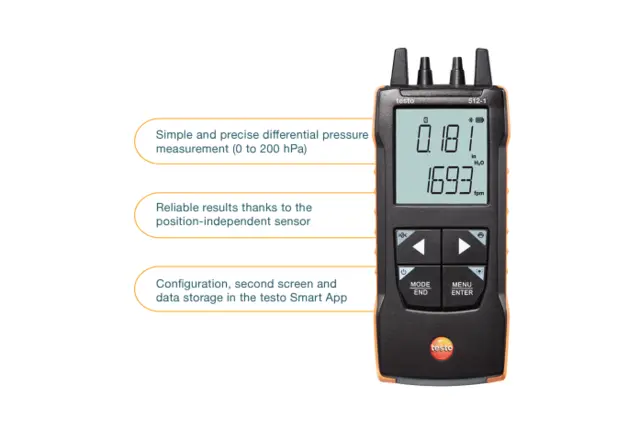 testo 512-1 Digital differensialtrykkmåler 