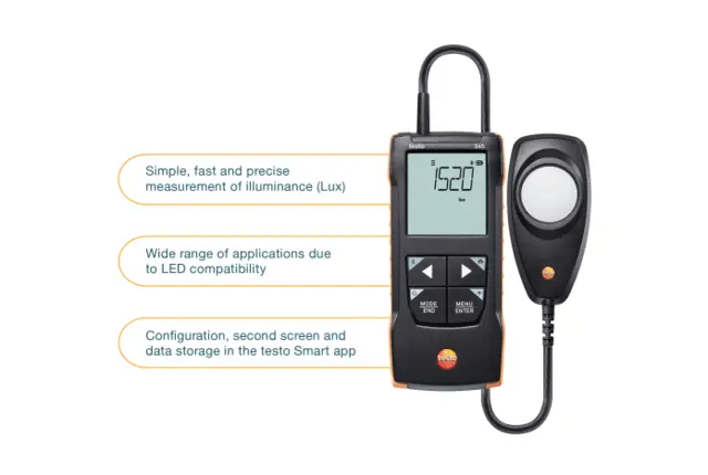 Testo 545 Digital LUX måler med app 