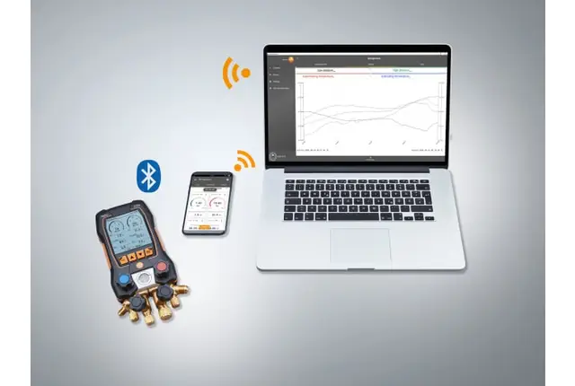 testo 570s – digitalt vakuummålesett med tangampermeter testo 770-3 