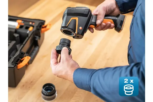 testo 883-2 Målsett for vidvinkel og teleobjektiv pluss tilbehør 