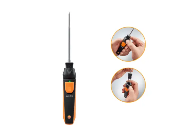 Testo 915i med nedypping/innstikk føler 