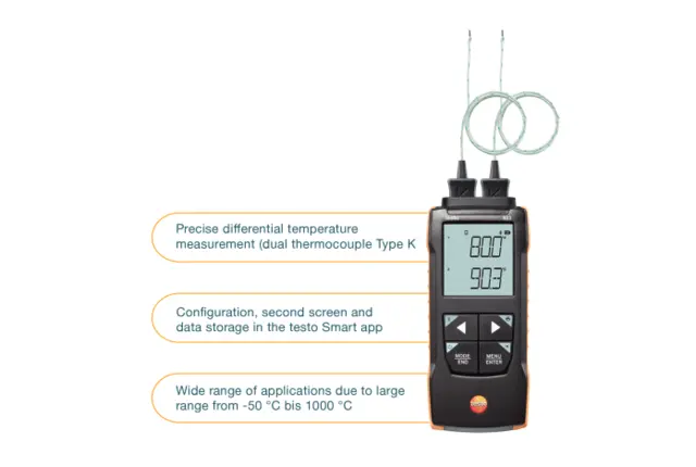 testo 922 Digital temperaturmåler (to utganger) 