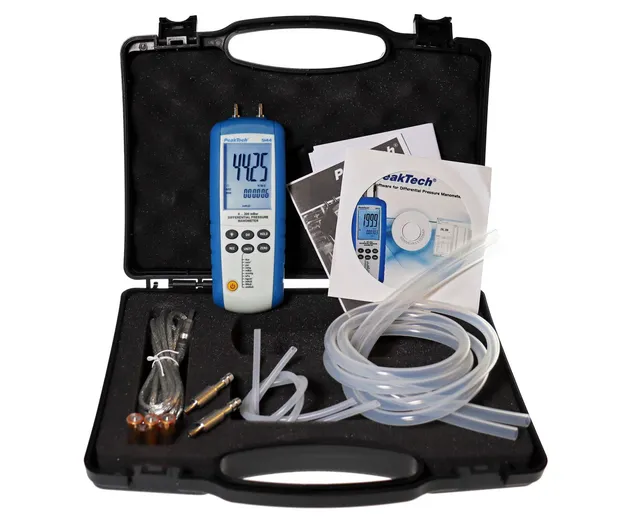 PeakTech P 5144» Differansetrykkmåler 0...200 mbar med USB 