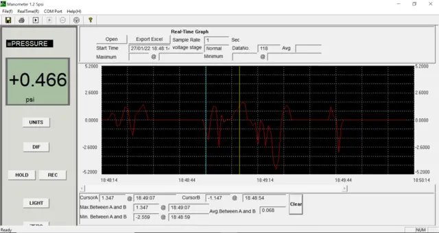 PeakTech P 5150» Differensialtrykkmåler med USB 