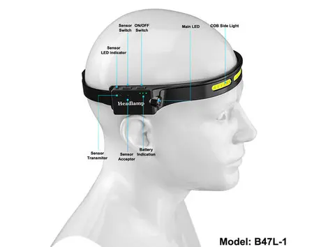 Speras B47L1 hodelykt 500lm / 130 meter kastelengde 
