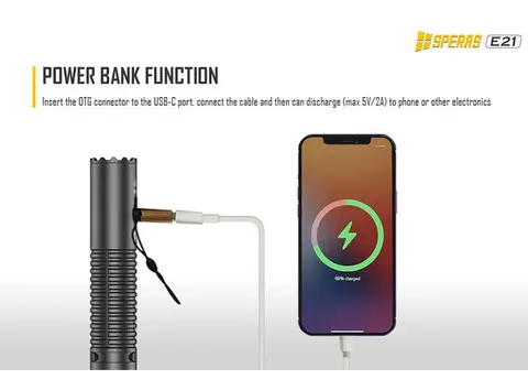 Speras E21 lommelykt 2000lm / 322 meter kastelengde 