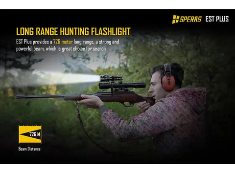 Speras EST PLUS lommelykt 1600lm / 726 meter kastelengde 