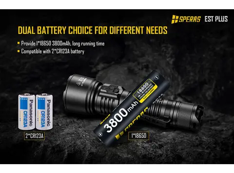 Speras EST PLUS lommelykt 1600lm / 726 meter kastelengde 