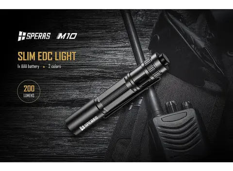 Speras M10 lommelykt 200lm / 58 meter kastelengde 