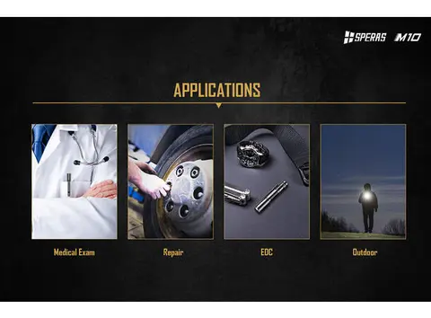 Speras M10 lommelykt 200lm / 58 meter kastelengde 