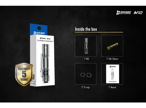 Speras M10 lommelykt 200lm / 58 meter kastelengde 