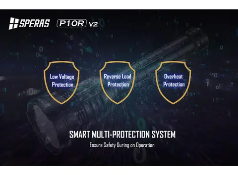 Speras P10Rv2 lykt i praktisk koffert 10.000lm / 574 meter kastelengde 