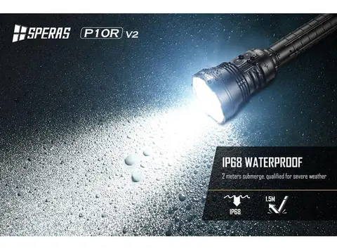 Speras P10Rv2 lykt i praktisk koffert 10.000lm / 574 meter kastelengde 