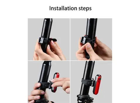 Speras UB4 baklykt for sykkel Oppladbar Micro USB 