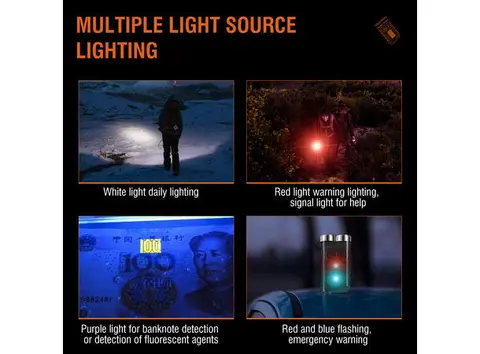 Speras V3 lommelykt/varsellys 900lm / 100 meter kastelengde 