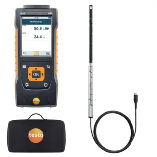 TESTO 440 Hetetrådssett Differensialtrykk, Luftmengde og HVAC
