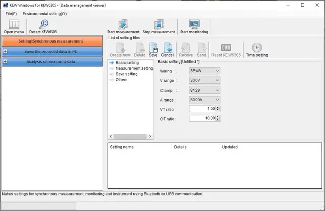 Kyoritsu 6305 – 3-faset nettanalysator med bluetooth 500A AC tenger DEMO 