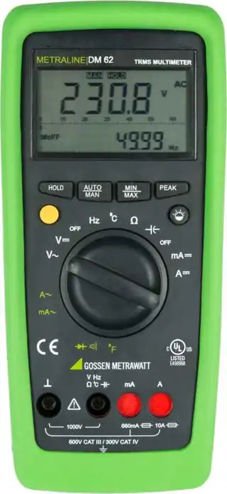 Gossen Metrawatt METRALINE DM62 TRMS Multimeter for krevende oppgaver 