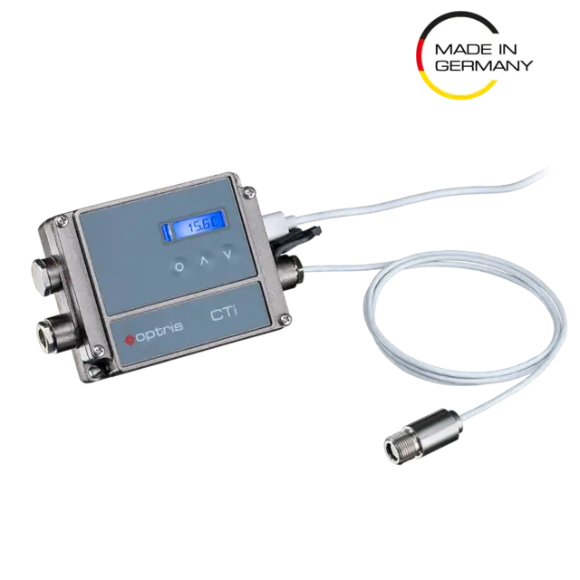 CTi LT02: -50-600 °C/ 8-14 µm 2:1 optics/ 130 °C 