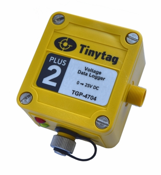 Tinytag Plus 2 Spenning 0-25V m. kabel Spenningsdatalogger med inngangsledning 