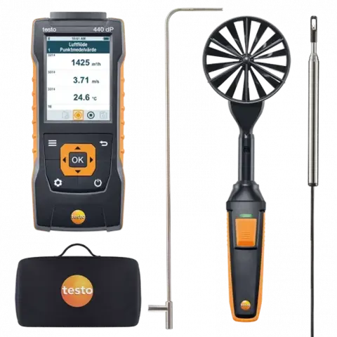 Testo 440 DP Målesett for ventilasjonsmålinger 