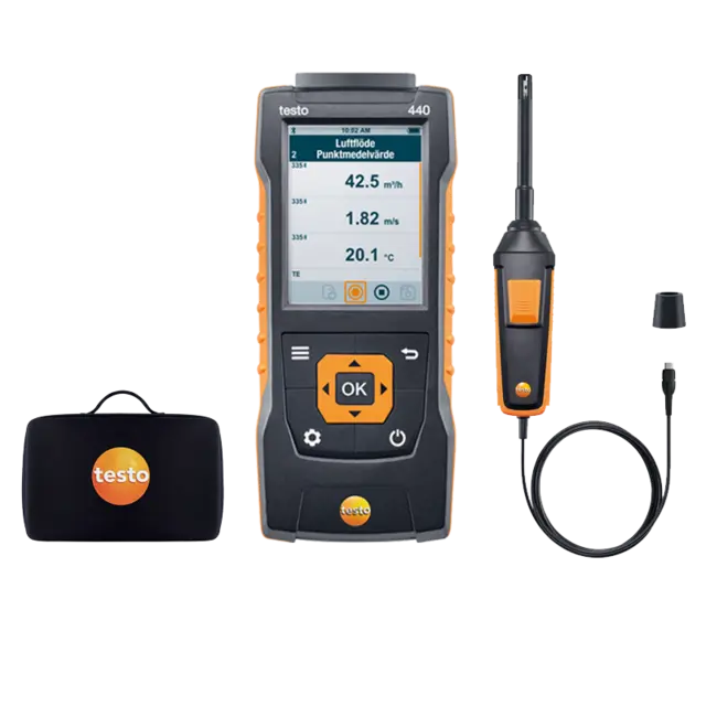 Testo 440 med høypresisjons fuktføler 