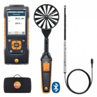 TESTO 440 Bluetooth Sett Luftmengde, Lufthastighet og Ventilasjon